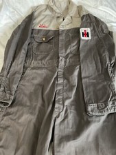 VINTAGE 'KEY' Men's Coveralls grey old school garage sewing E3