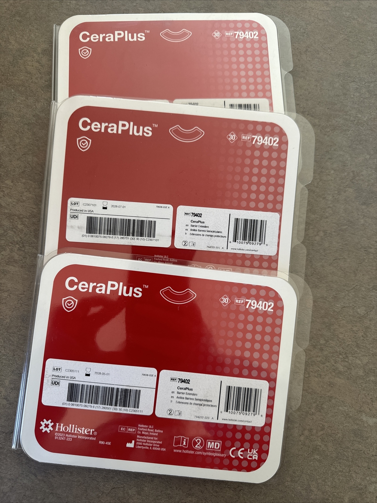 CeraPlus Hollister Barrier Extenders 2 Full Packs plus One Used 79402