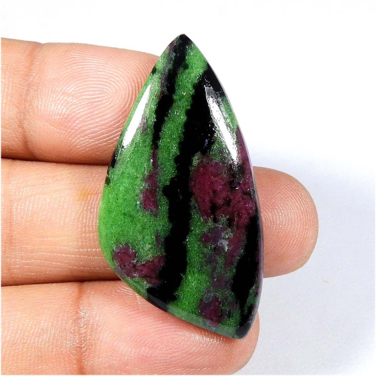 Green Red Ruby Zoisite Cabochon Fancy Shape 38 Cts Loose Natural