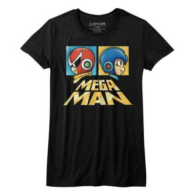 Mega Man Video Game Proto Man & Mega Man Side Profile Women's Fitted T Shirt 
