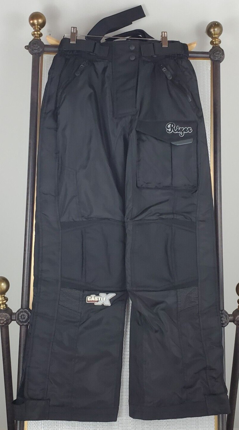 $239 CASTLE X Mens Size Small Snowmobile Bibs Pants Padded Waterproof Insulated