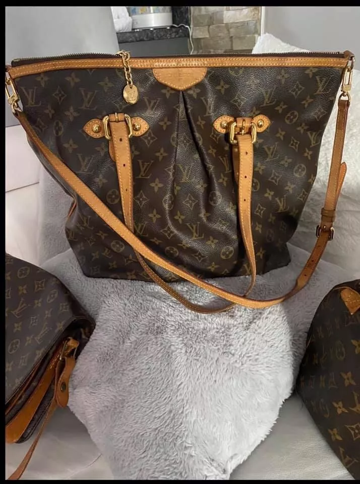 Vint LOUIS VUITTON Palermo GM Monogram Tote Shoulder Bag, Luggage