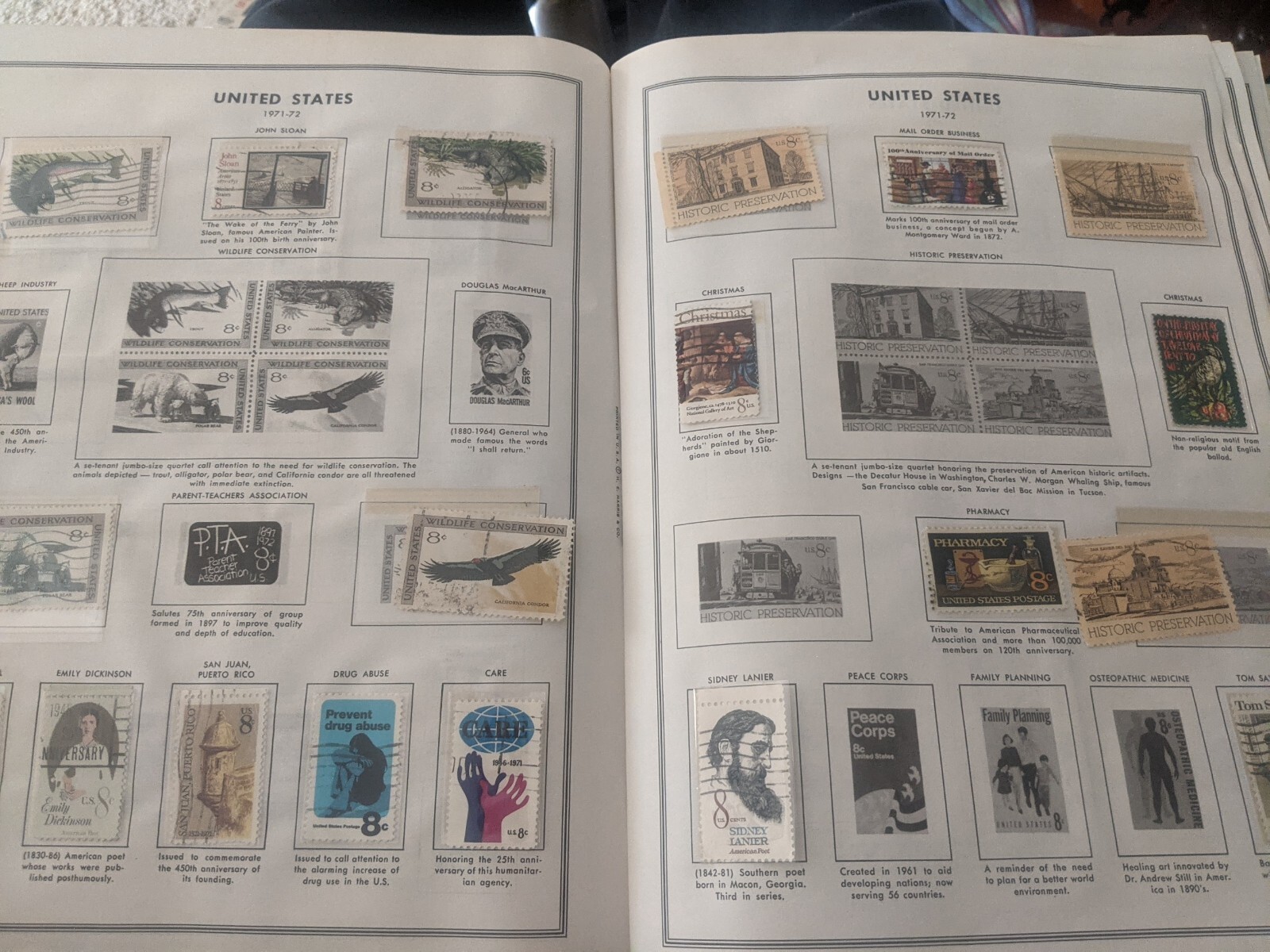 American Treasury Postage Stamp Album filled with vintage stamps eBay