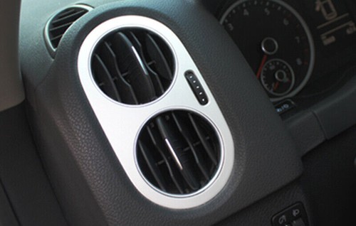 Matte Silver Middle Console Navigation Panel Trim For Volkswagen Tiguan 2010-16 - Picture 7 of 8