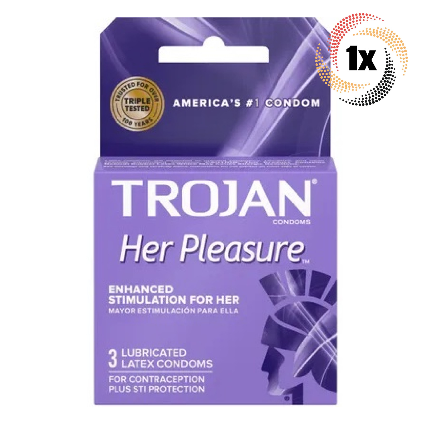 1 Упаковка латексных презервативов со смазкой для Ее удовольствия | 3 презерватива в Упаковке