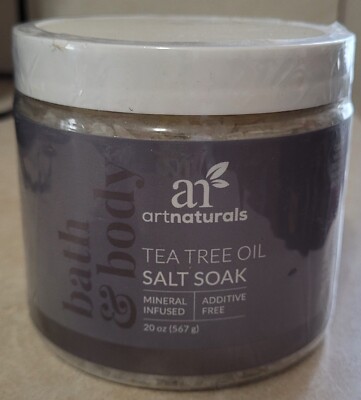 ArtNaturals Bath & Body Tree Oil Salt Soak, 20 oz, New Sealed 