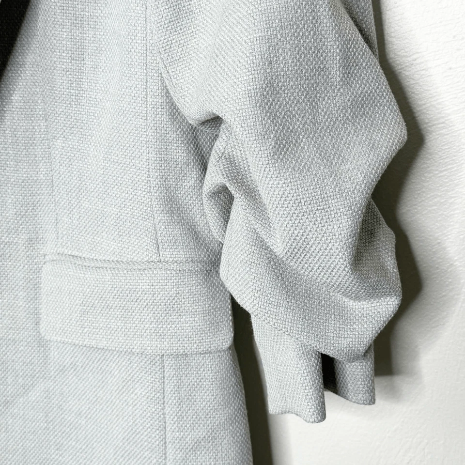 H&M Light Gray Sport Jacket with Styled Quarter Length Arms NWT - Women’s US S - Image 4 of 4