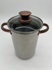 3 QT Stainless Steel Cuisine Cookware Asparagus Pot With Glass Lid