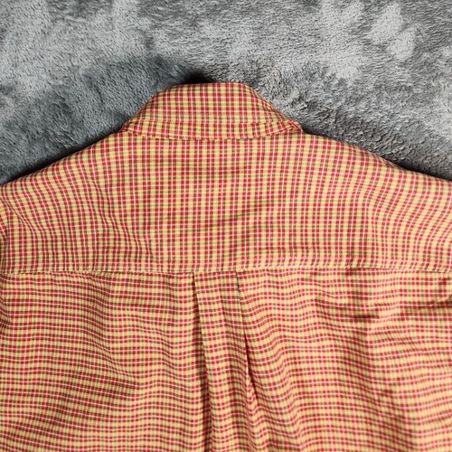 Cinch Shirt Button Down Men's XL Orange Long Sleeve Checkered Cowboy - Picture 9 of 11