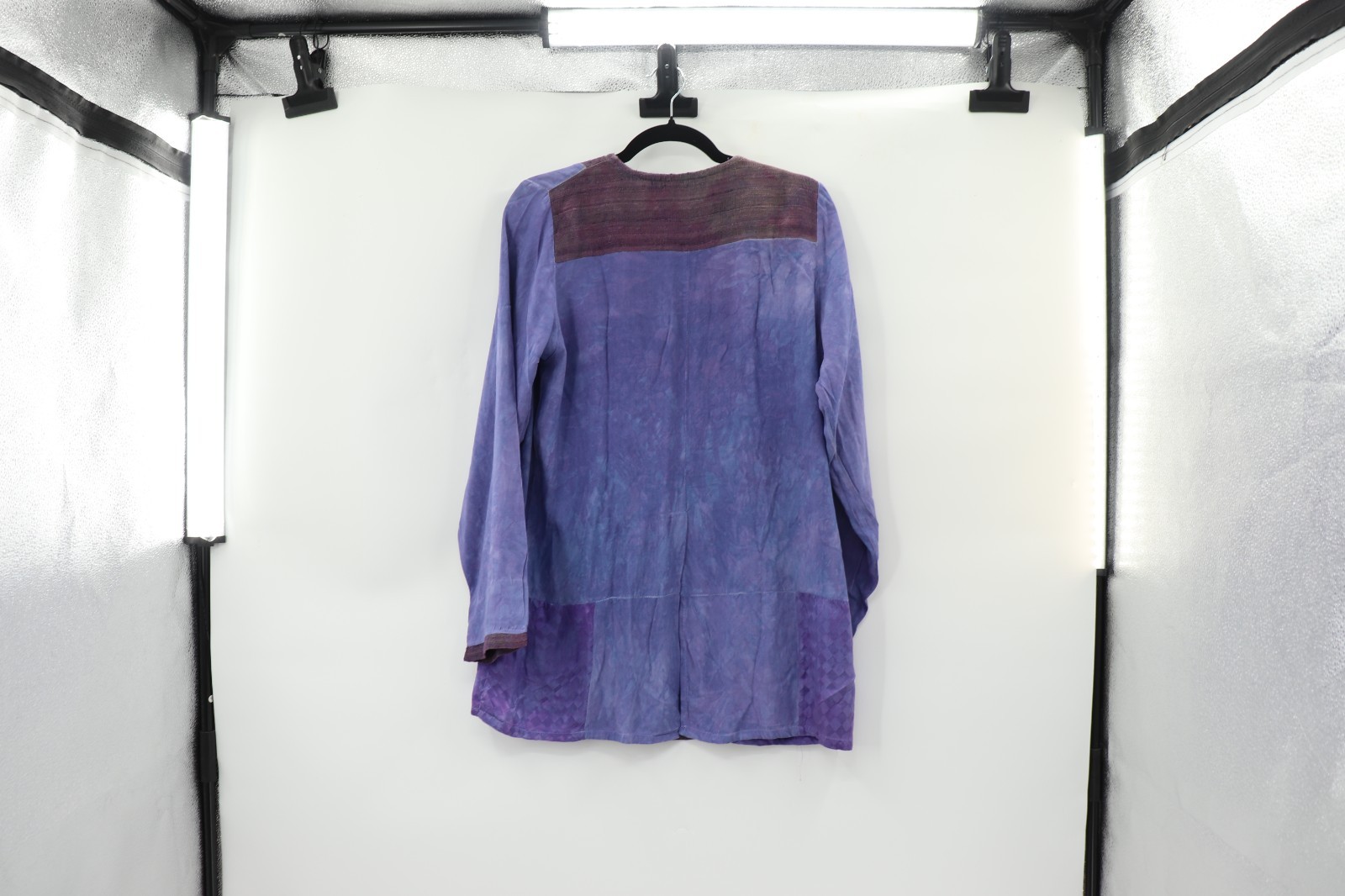 Top tunica vintage acciaio pony viola blu