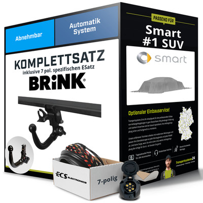 Für SMART #1 SUV Anhängerkupplung abnehmbar +eSatz 7pol 06.2022-jetzt NEU