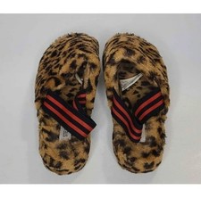Steve Madden FUZZ Women s Size 8M Leopard Faux Fur Slingback Slippers