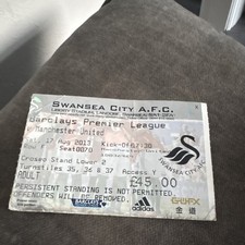 Swansea City v Manchester United Barclays Premier League Ticket/Stub 17 Aug 2013