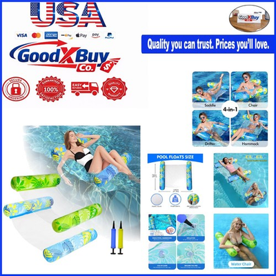 #ad #ad XL Pool Float 2 Pack 4 in 1 Multi Use Water Hammock and Noodle Raft for Adu... $24.76