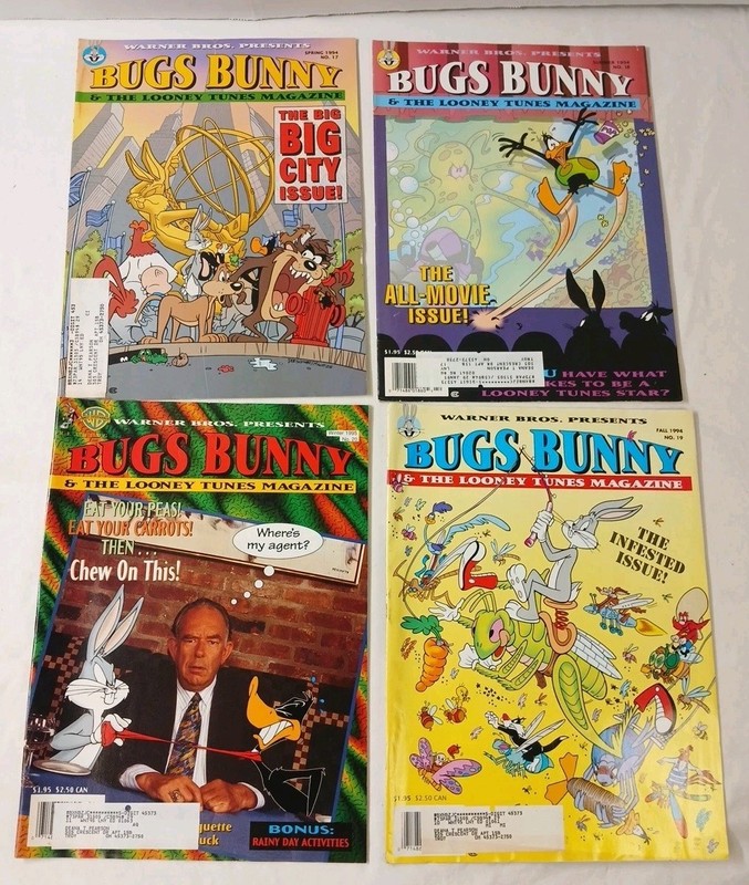 Bugs Bunny & The Looney Tunes Magazine Lot Of 4 Magazines Back Issues 1994-1995