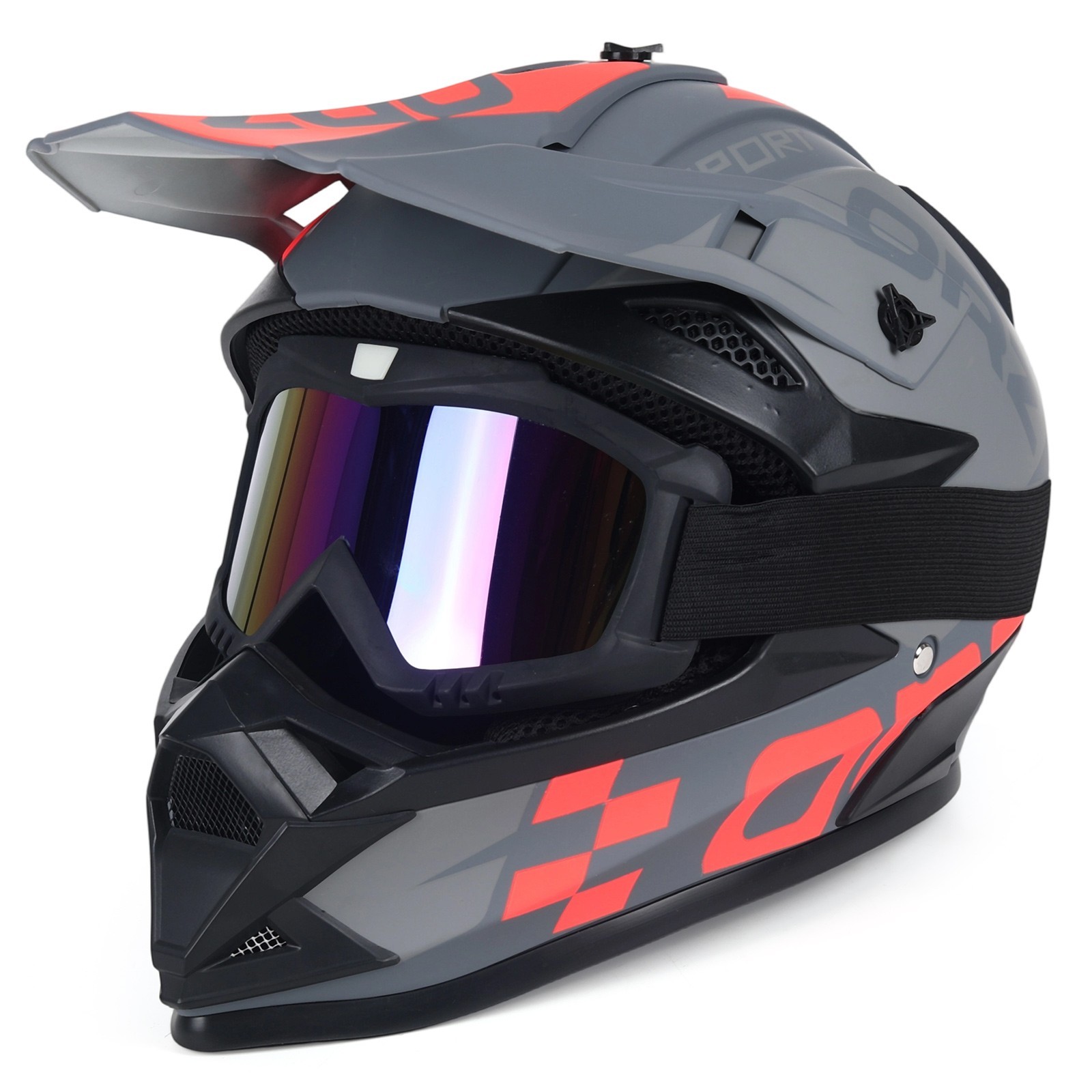 shamofeng Dirt Bike Motorcycle Helmet Off-Road ATV with Gogg