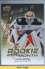 2023 Game Dated Moments Rookie of the Month Achievement Lukas Dostal READ 1o1
