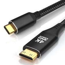 USB C to Mini HDMI Cable 5FT, High Speed 4K Cord Black