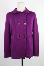 FAY CARDIGAN MAGLIONE DONNA TG M SWEATER WOMAN VINTAGE DOPPIOPETTO VIOLA LANA