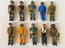 10 Vintage 80s Remco American Defense / Commando Force Figures - GI Joe KO