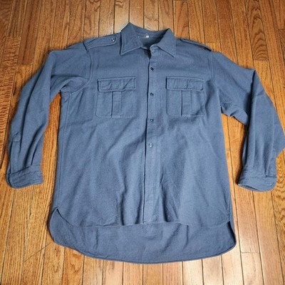 Italian Air Force Wool Shirt  M (No Size Tags) Feels like 100% Wool