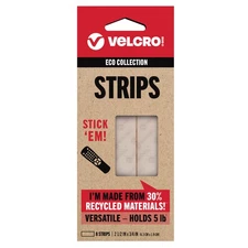 VELCRO Brand ECO Collection Tapes, Stick On Adhesive Strips 2 1/2in x 3/4in,
