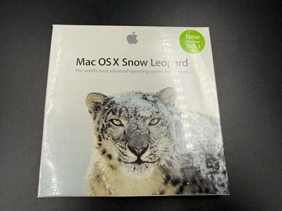 Apple Mac OS X Snow Leopard 10.6.3 Retail Software NEW SEALED