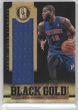 2012-13 Panini Gold Standard Black Gold Threads 144/149 Greg Monroe #16 4a1