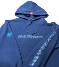 Felpa con cappuccio vintage anni 90 Y2K Quicksilver design surf skate street uomo grande