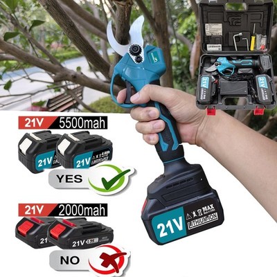Elektrische akku astschere akku gartenschere mit 21V Aufbewahrungsbox+5.5Ah Akku
