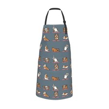 Dog or Paw Apron - 33" x 28" Large with 26" Waist Ties, Lightweight, with 2 P...