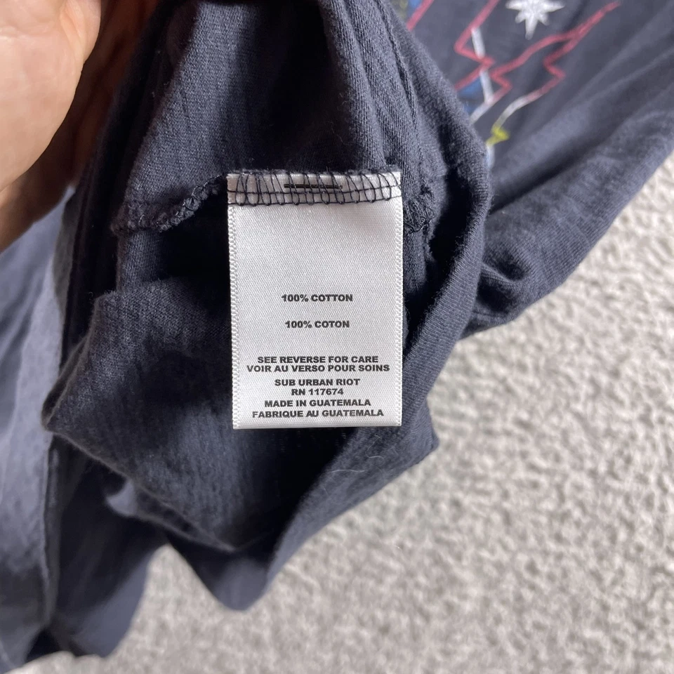 David Bowie Ziggy Stardust T-Shirt Mens Medium Gray Suburban Riot Retro Tour 70s - Image 4 of 4