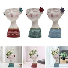 Filles Résine Statue Jardinières Pot de Fleurs Fleurs Séchées Tiges Bouquet