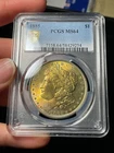 1885 PCGS MS64 Morgan Silver Dollar Obverse Toner Intense "Sunset"