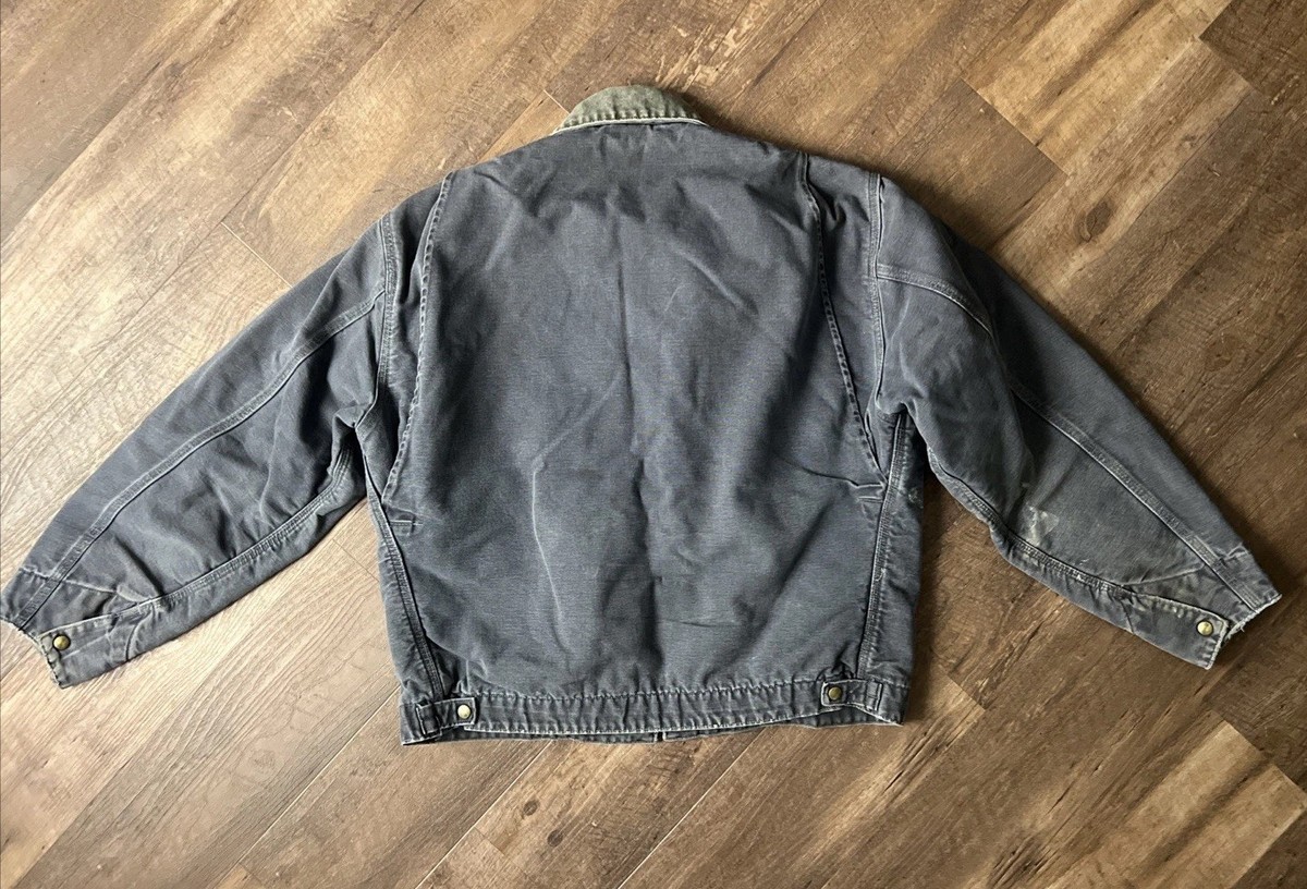 Carhartt Detroit Jacket JB0817 Men's Gray Zipper Size X-Large Rare