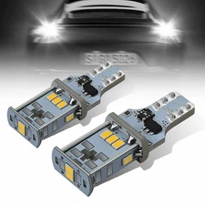 AUXITO 2PCS 912 LED T15 921 Light W16W Backup White Reverse Error Bulbs Free