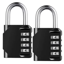 4-Digit Combination Padlock Waterproof Resettable Heavy Duty Lock for Outdoor