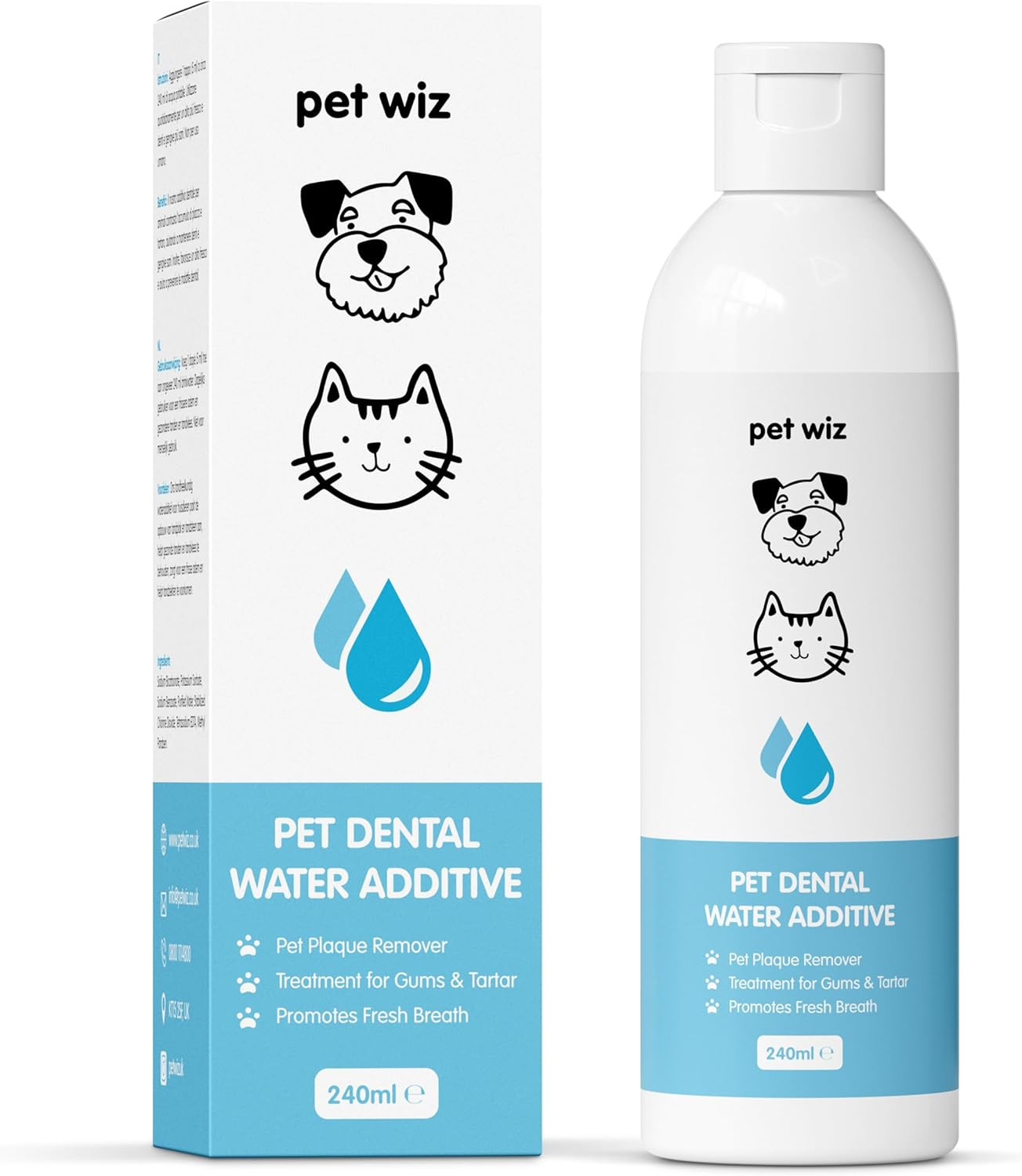 Additif d'eau dentaire pour chiens et chats soin premium haleine pure