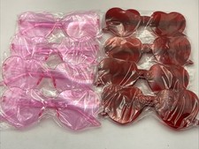 8 Heart Shaped Sunglasses Set 4, Pink  Red, New A92