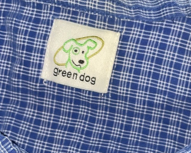 Camisa verde de manga corta con botones para perro talla 14/16 Foto 4 de 4