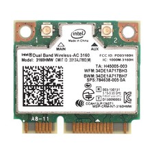 Intel 3160 Dual Band WiFi AC  Bluetooth 4.0 Wireless Card