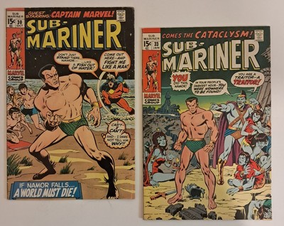 Sub-Mariner #30 & 33 (1st Mordern app of Namora! Captain Marvel vs Namor!) 1970