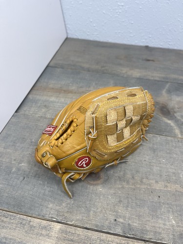 SHARP BASEBALL~RAWLINGS PRO-701 BF MINI GUANTO IN PELLE ORO~5x6” - Foto 2 di 3