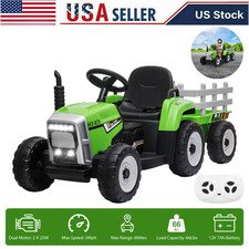 12V Kids Ride On Tractor w/ Bucket  Remote Control Toy Gift for Boys Girls