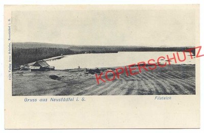 AK 1910 * Gruss aus NEUSTÄDTEL Schneeberg * Filzteich *Aue-Bad Schlema Zschorlau
