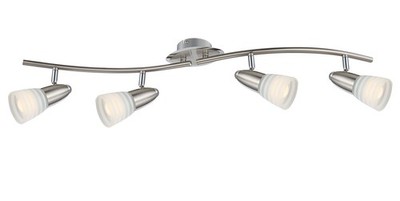 GLOBO CALEB LED Strahler Metall verchromt, 4x E14 LED, warmweiß, 3000 K, 470 lm,