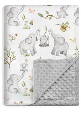 Baby Blankets for Unisex Boys Girls, Super Soft Nursery Minky Blankets with B...