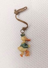 Antique DONALD DUCK Disney CELLULOID Small Figurine PENDANT Japan 1940's