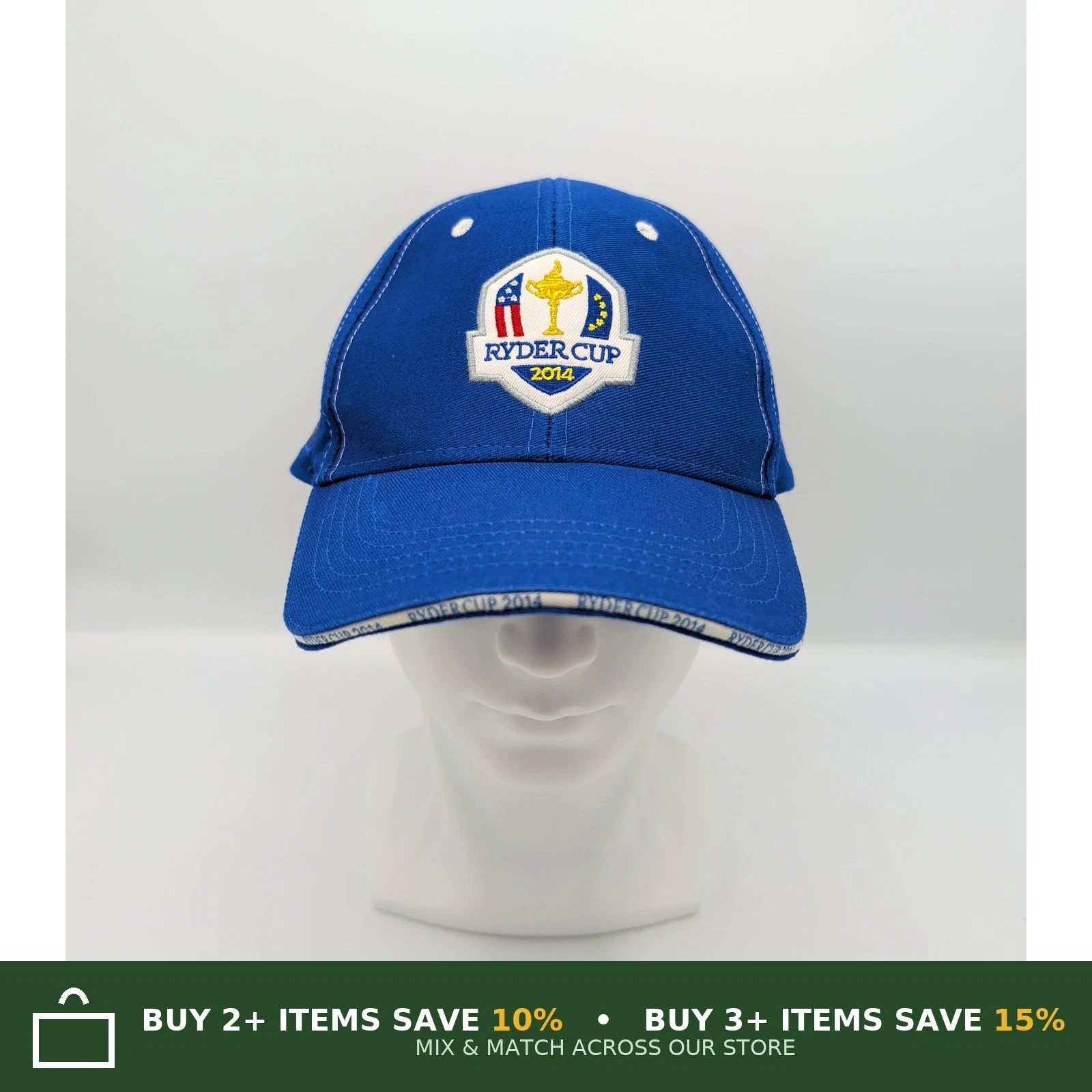 Ryder Cup 2014 Baseball Cap Blue One Size Cotton Golf Travel