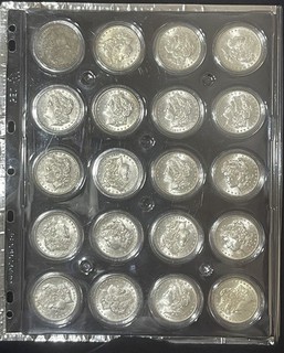 20 BU Morgan $1 ROLL 1890 DESERT FIND Dollars in Capsulated Sheet NO 1889 CC